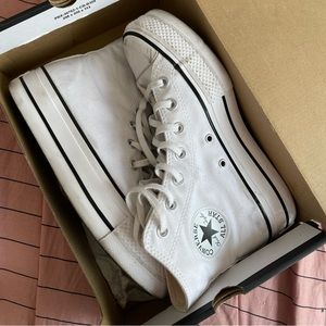 platform white converse